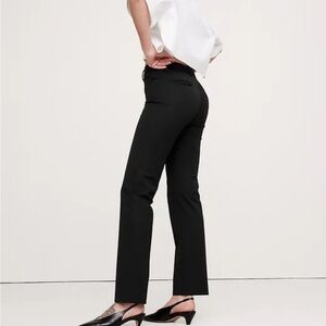 Banana Republic sloane pants straight leg mid rise black size 6 Like new